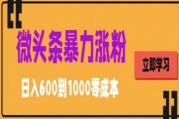 【060期】微头条小项目，小白可操作，涨粉技巧搬运文案就能涨几万粉丝，简单0成本日赚600+