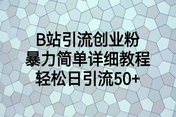 【305期】B站引流创业粉，暴力简单详细教程，轻松日引流50+