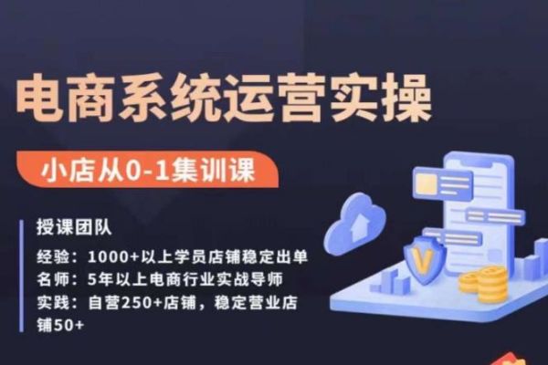 【337期】抖店精细化运营全案课，抖音小店从0-1集训营，电商系统运营实操课（共21节课）