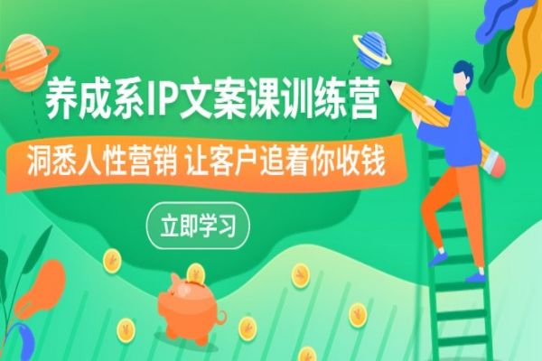 【424期】网络营销IP文案课训练营：文案心法的天花板 洞悉人性营销 让客户追着你收钱