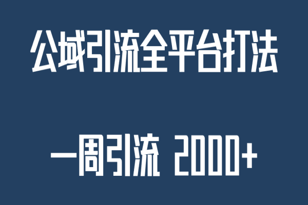 【443期】引流变现副业项目：精准获客工具号，一周引流 2000+，公域引流全平台打法