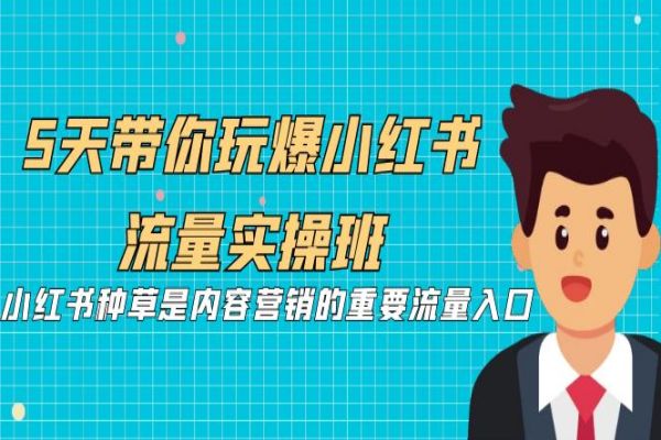 【493期】小红书副业项目，5天带你玩爆小红书流量实操班，小红书种草是内容营销的重要流量入口