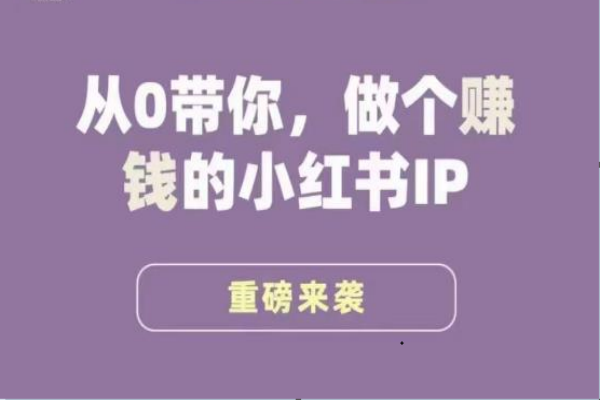 【593期】小红书运营大宝典，从0带你做个赚钱的小红书IP （共19节课程）