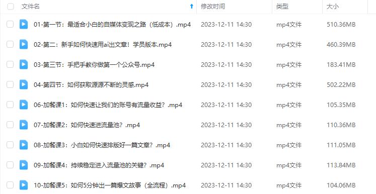 【813期】AI故事营：小白的自媒体变现之道，5分钟出爆文故事全流程！ 目录
