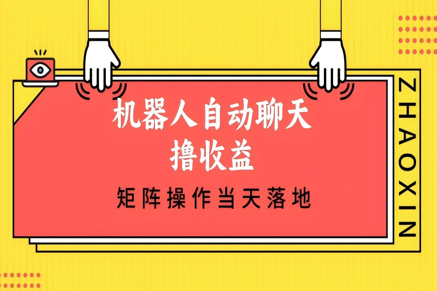 【1356】机器人自动聊天撸收益，单机日入500+矩阵操作当天落