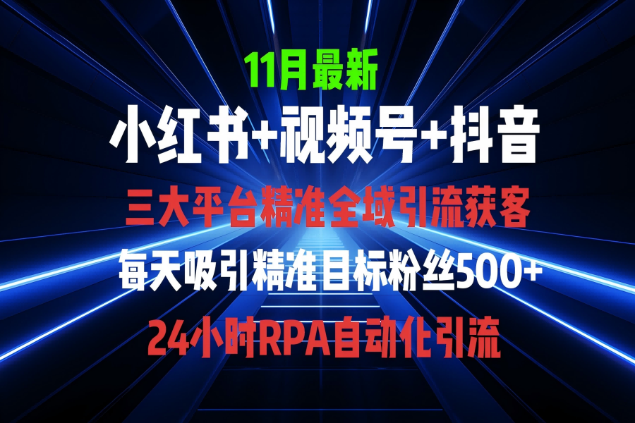 【1858】全域多平台引流私域打法，小红书，视频号，抖音全自动获客